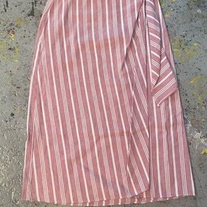 Club Monaco Striped Wrap Midi Skirt | 90s Minimalist Chic | Size 2